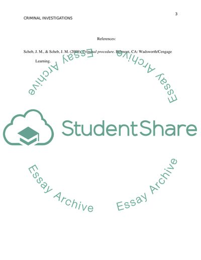 Criminal Investigations