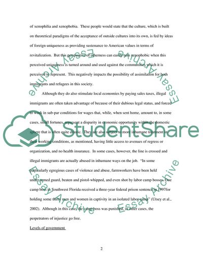 The Treatment of Refugees and Immigrants