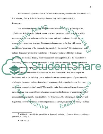 Is There a Democratic Deficit in the EU