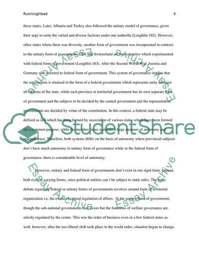 Analysis of the Forms of Government