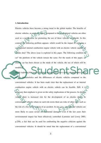 Assessment of the Environmental Impact of Electric Vehicles