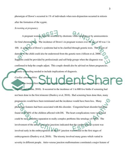 Downs Syndrome: Structural and Physiological Changes