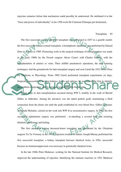 Basic Concepts of Organ Transplants