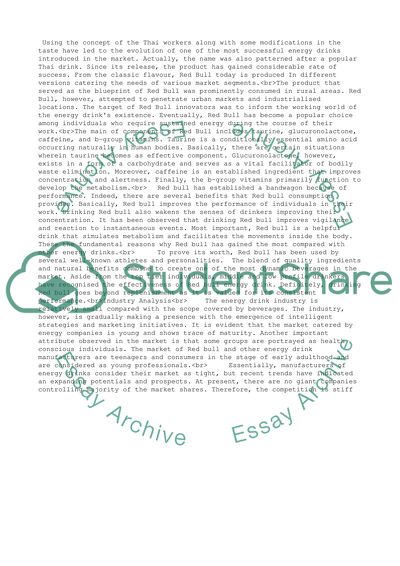 Product Background of Red Bull