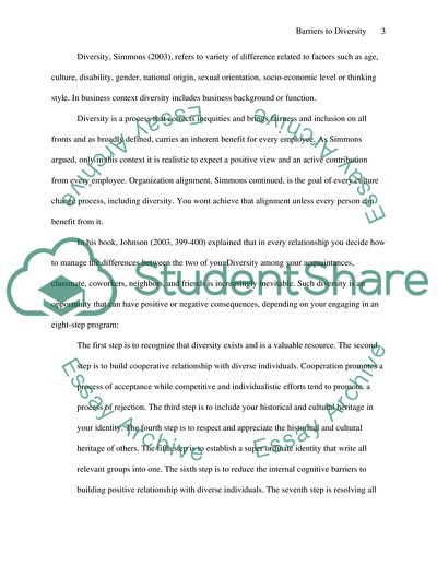 Barriers to Overcome for Diversity to Flourish in an Organization