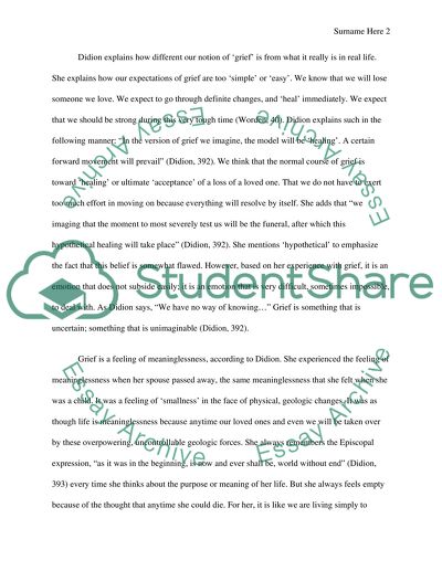 Meaninglessness and Grief