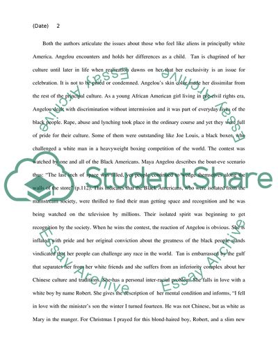 Compare Champion of the World (Angelou) and Fish Cheeks (Tan)