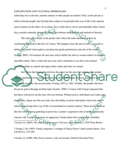 Exploitation and Cultural Imperialism