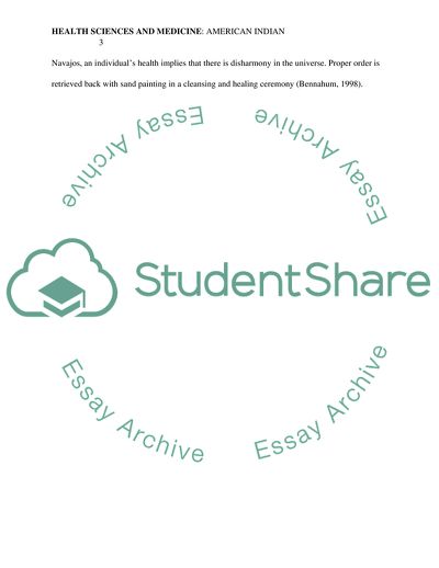 Health Sciences and Medicine: American Indian