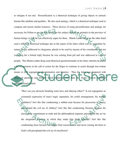 The Use of Rhetorical Techniques in Letters