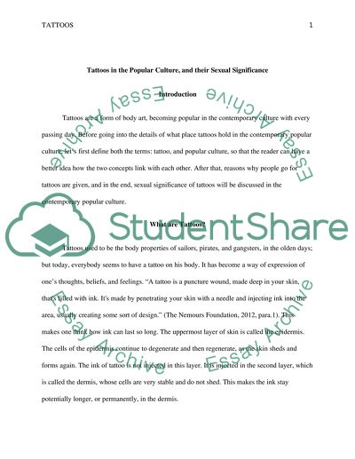 The Effects of Tattoos in Human Sexuality