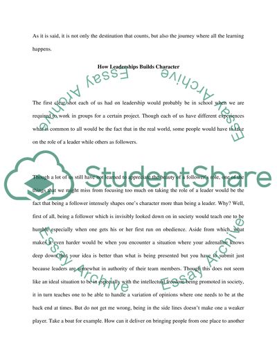 Leadership in a Society