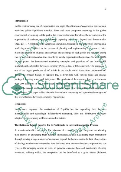 International Marketing: Coca Cola Company