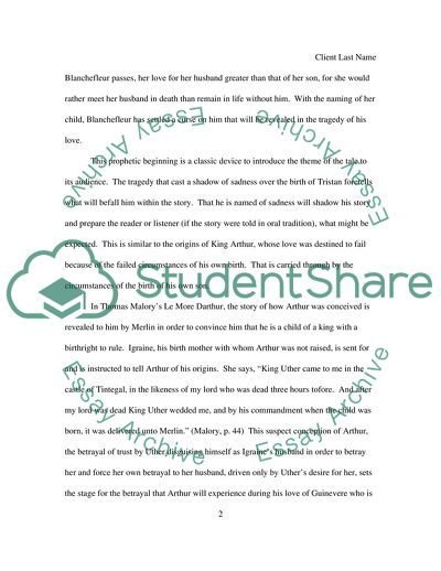 Love and Death in Tristan and Iseult