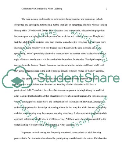 Collaborative/Competitive Adult Learning