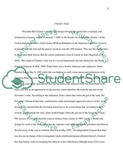 President Bill Clintons Trial