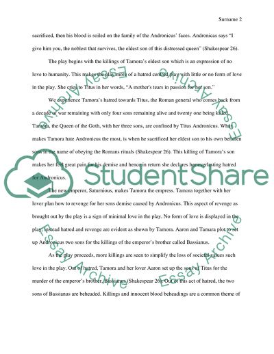 Essay On Health Awareness The Deaths In Titus Andronicus My English Class Essay also How To Write Essay Papers The Deaths In Titus Andronicus Essay Example Topics And Well Essay Paper Topics
