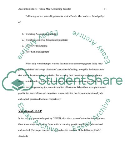 Fannie Mae Accounting Scandal