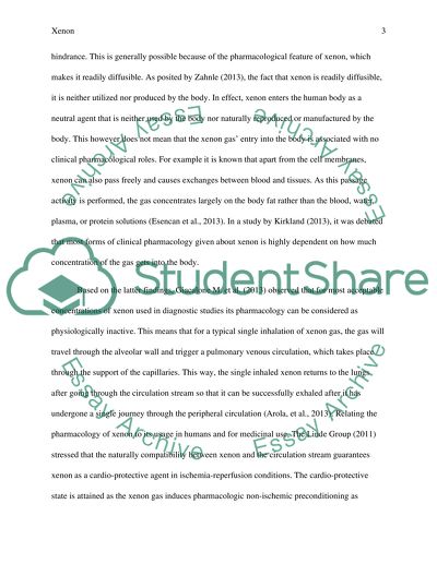 Use of Xenon Gas in Humans