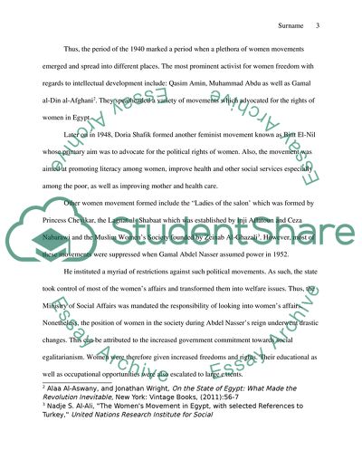 The Struggle for Freedom Suffered By the Women of Egypt