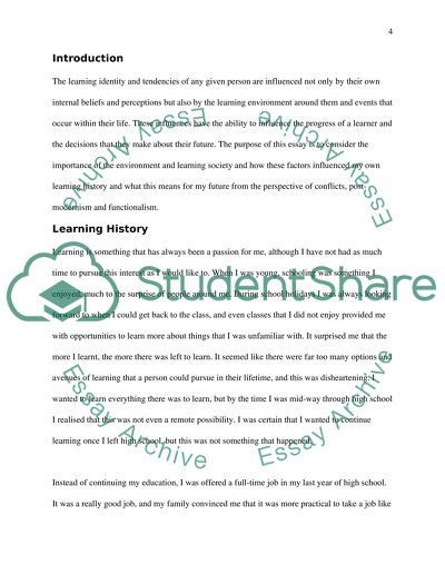 The Learning Society and Learner Identities