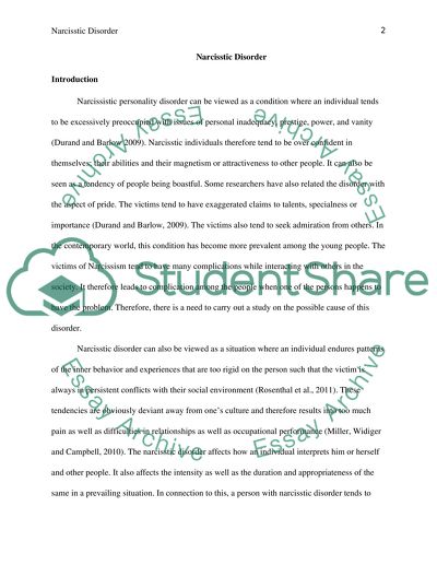 Narcissistic Personality Disorder