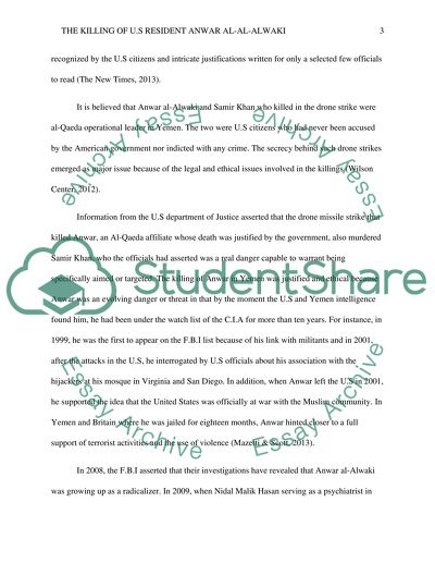 The killing of U.S resident Anwar al-Alwaki