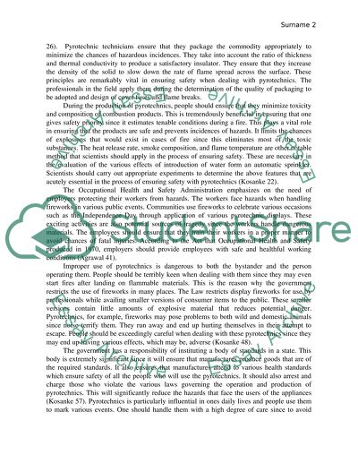 Safety And hazards of pyrotechnics