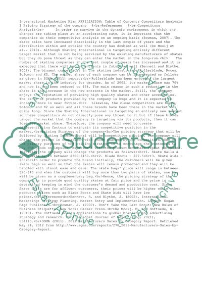 International Marketing Plan Part 2