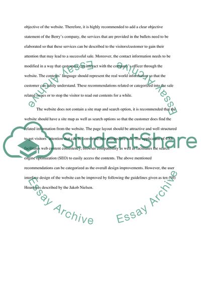 Website Evaluation Paper and Prototype for Redesign