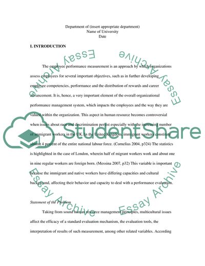 The General Subject of Employee Performance Evaluation