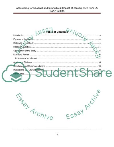 Accounting for Goodwill and Intangibles : Impact of convergence from US GAAP to IFRS