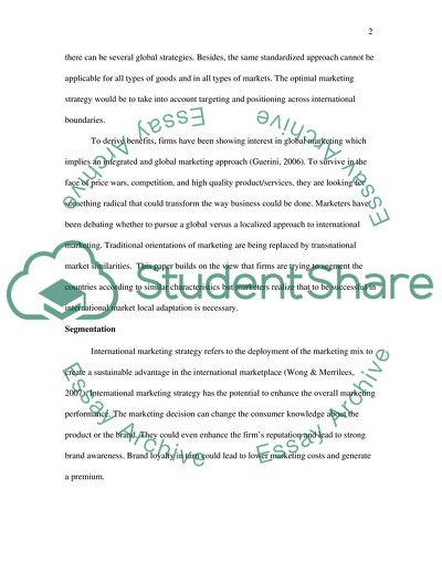 Transnational Segmentation - the Way Forward