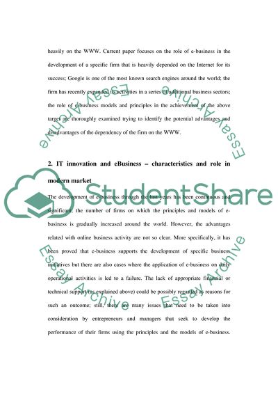 EBusiness:Organisation and Strategy