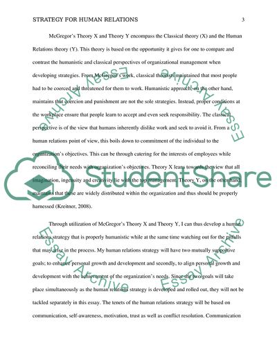 A Strategy for Human Relations