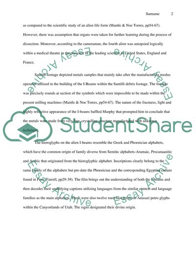 Analysis of Alien Autopsy Film