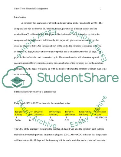 Short - Term Financial Management