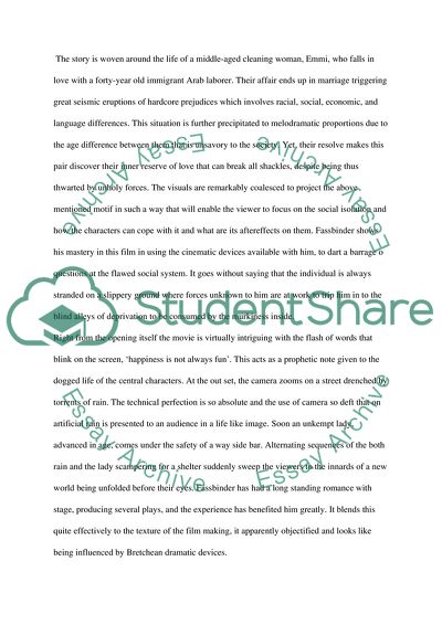 Ali: Fear Eats The Soul