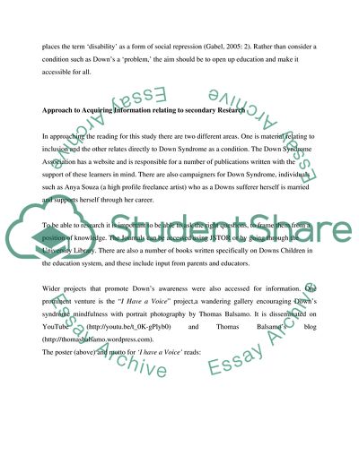 Integrating Down Syndrome Learners into Mainstream School