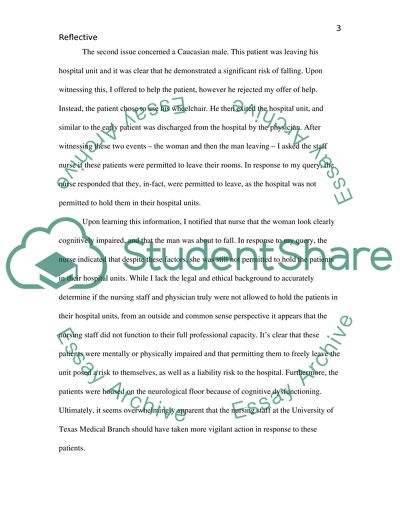 Clinical Reflective Journal Entry