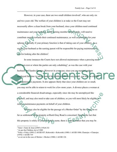 Family Law - Mesher Orders