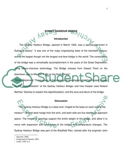 Seminar paper (Sydney Harbour Bridge)