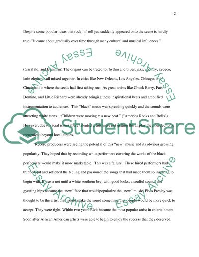 Crossing Cultures; The Eruption of Rockn Roll