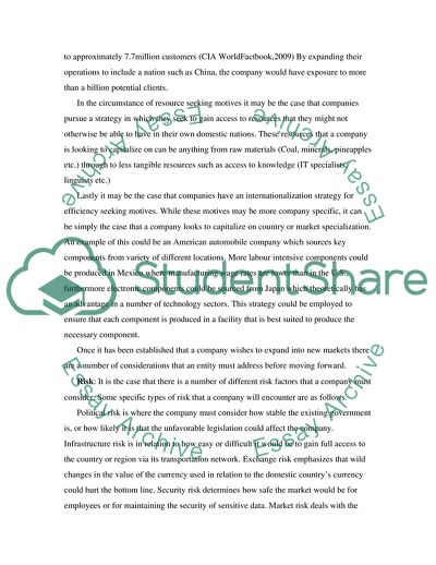 International Marketing: Entry Strategy