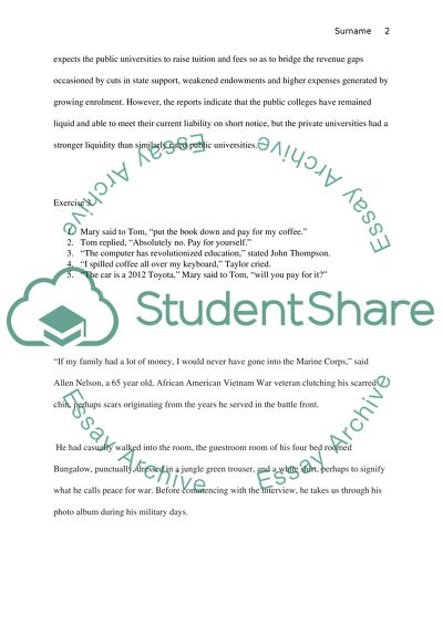 Interviewing Excercises