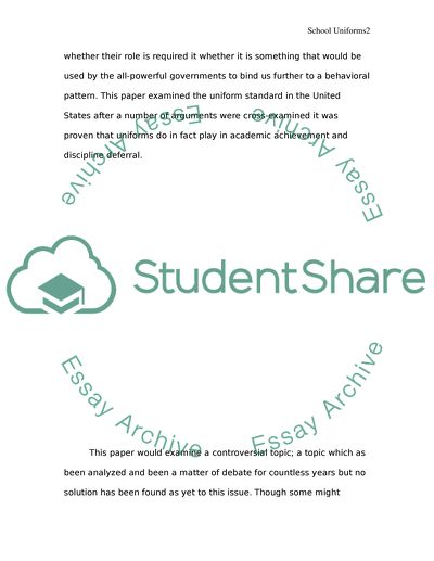 School Uniform: Necessity or Just an Extreme Policy