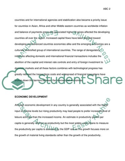 Key Structural Changes in the Economy and Society that Takes Place in a Developing Country
