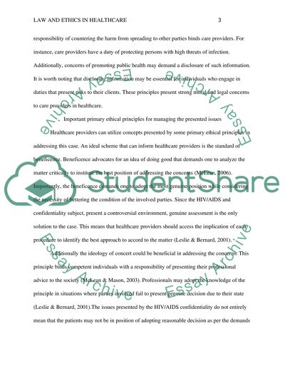 Law and Ethics in Healthcare