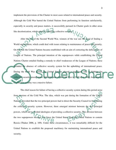 Collective Security Systems During and After the Cold War