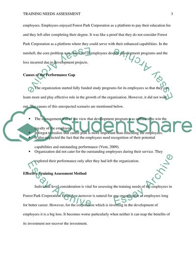 Training Need Assessment